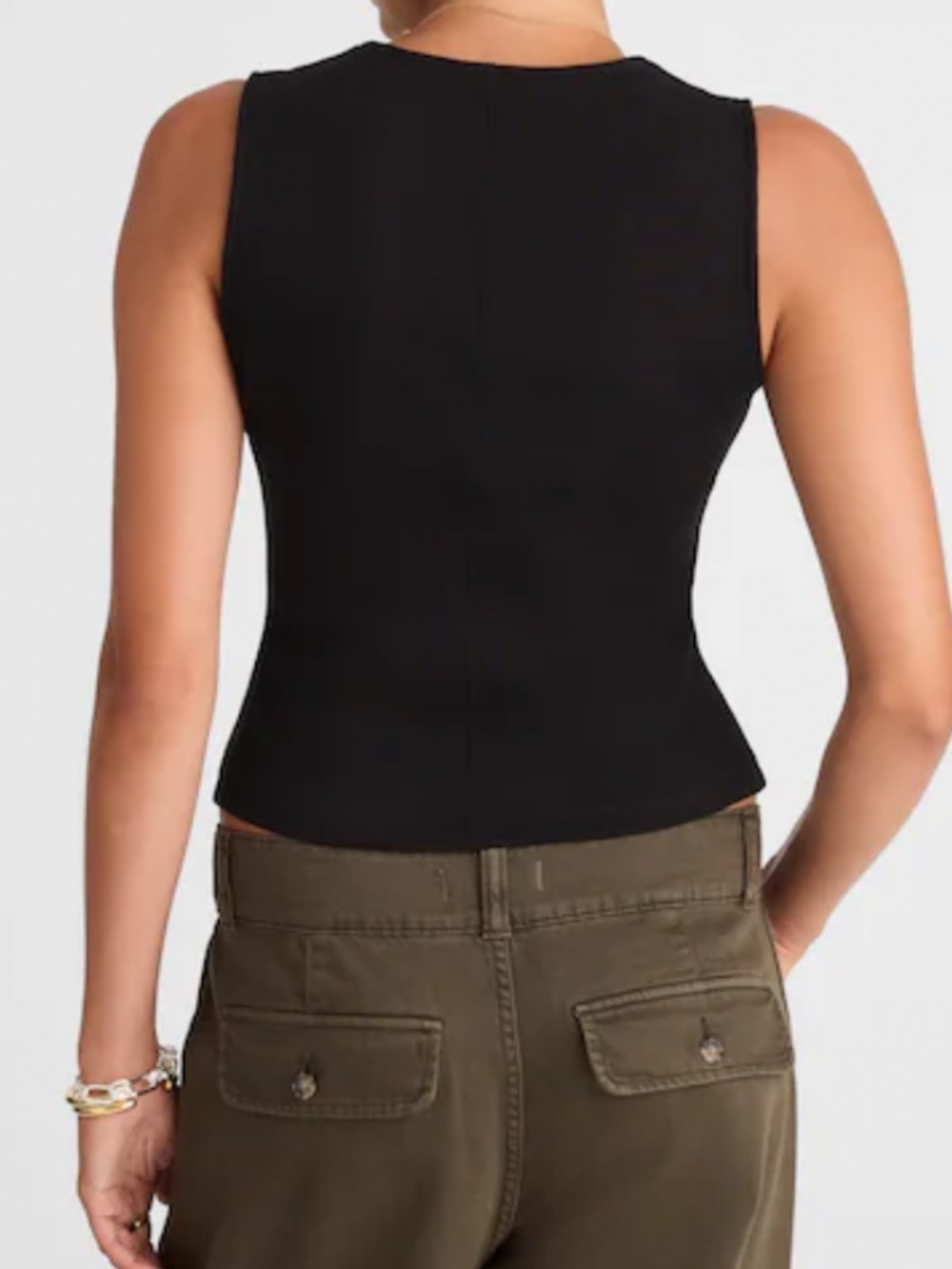 Madewell Ribbed V-Neck Vest - Picture 4 of 9